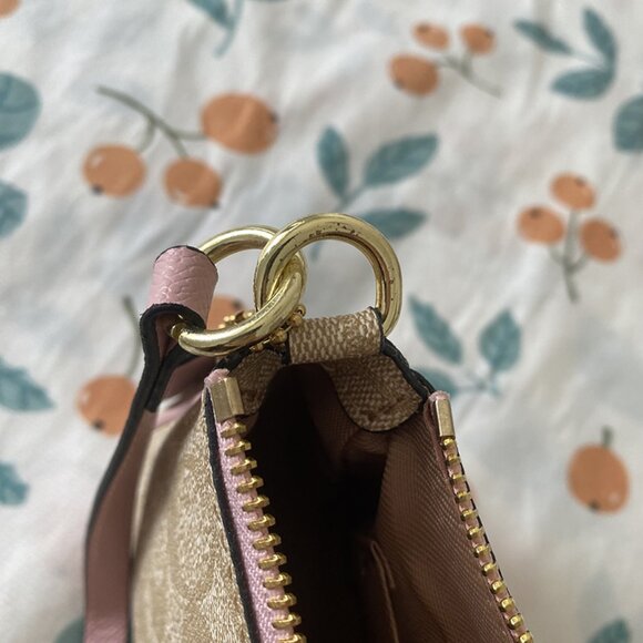 Coach Tan Pink Shoulder Strap Underarm Bag - Picture 2 of 8
